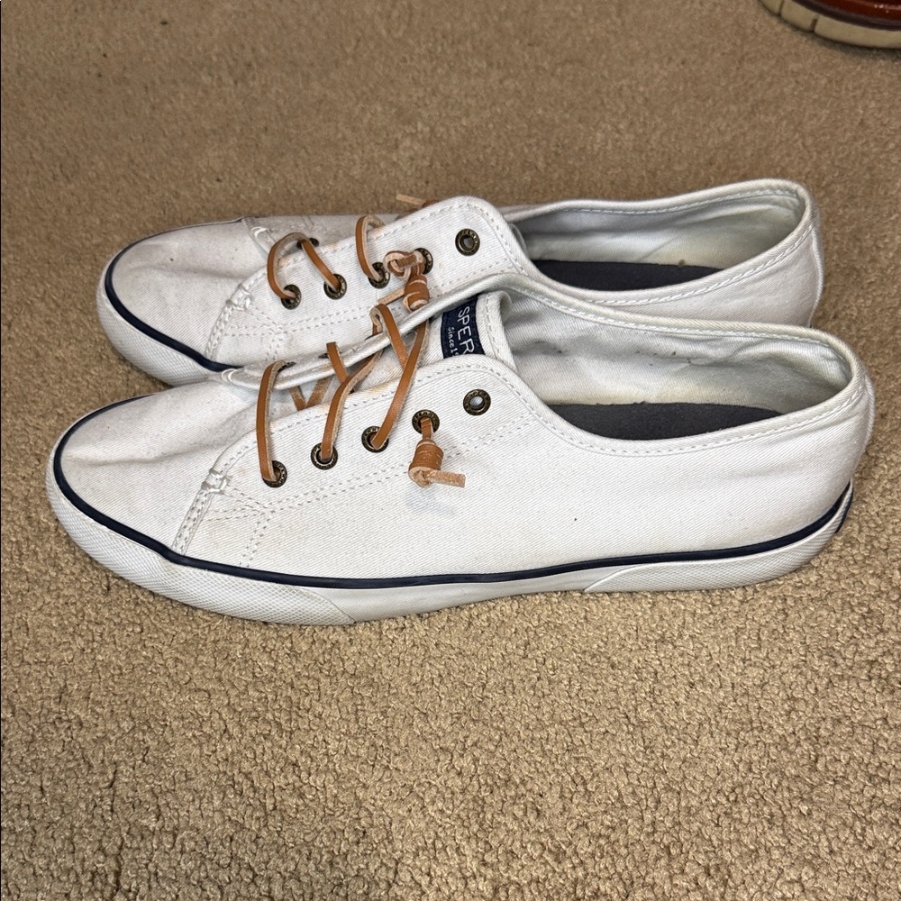 Sperry Casual White Canvas Sneakers